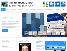 Tablet Screenshot of notleyhigh.com